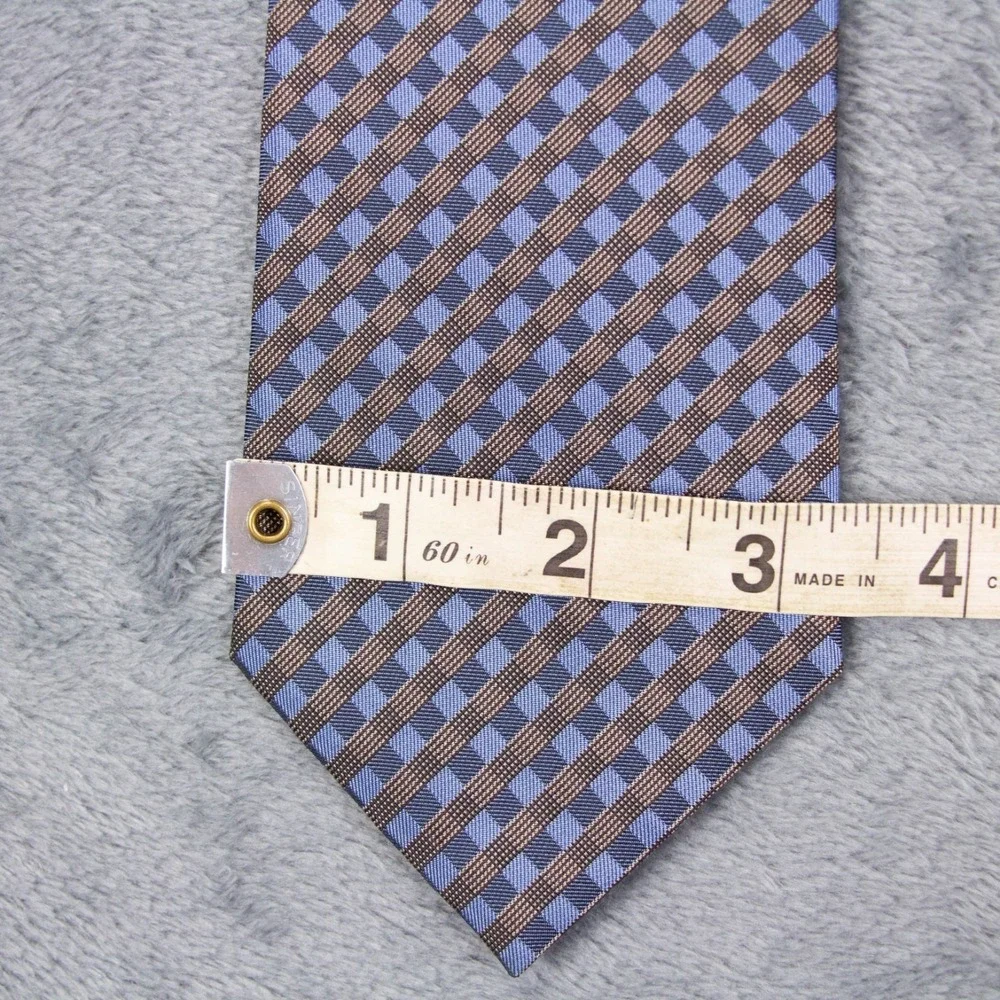 Hugo Boss Mens‎ Blue Geometric Neck Tie 100% Silk Made in Italy